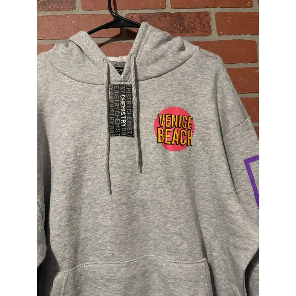 Chemistry Venice Beach Skateboard Skeleton Pullover Hoodie - L